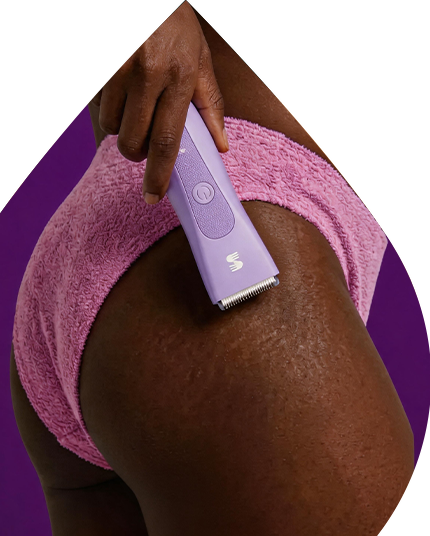 LADYSPOT pale lavender bikini trimmer kit with charging stand and accessories