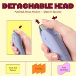 LADYSPOT Slim purple trimmer detachable washable head and three guide combs 