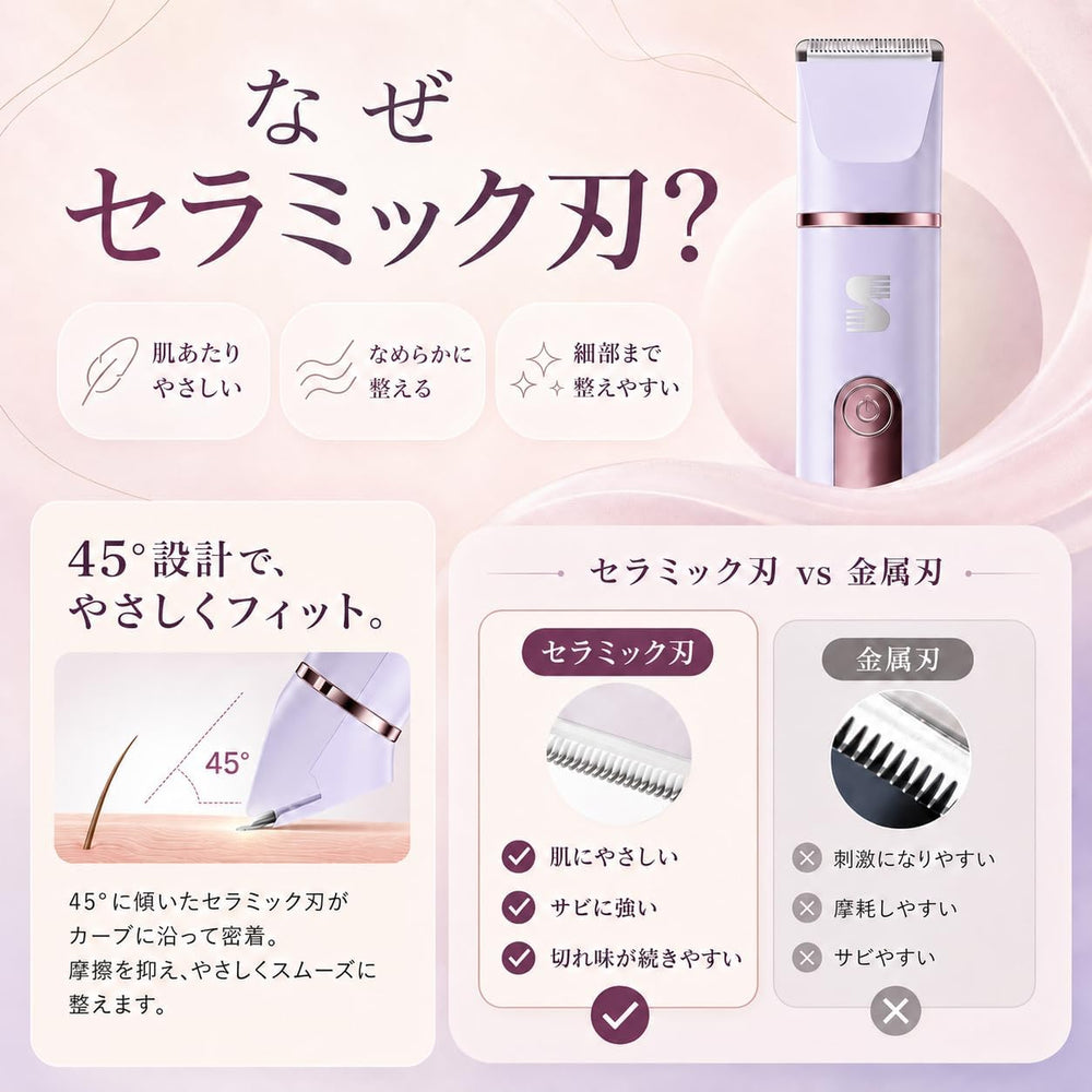 LADYSPOT SWIM 5-IN-1 VIO ボディシェーバー Lavender features JP gallery 5 