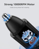 MANSPOT nose trimmer 10000 RPM motor feature graphic