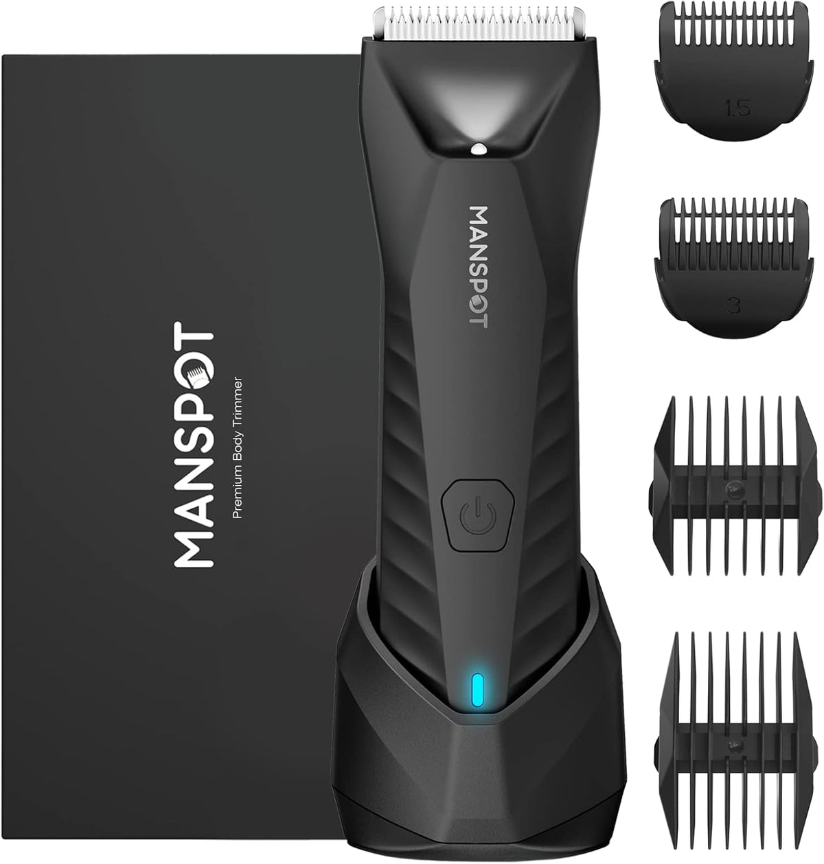 MANSPOT Body & Groin Trimmer with Charging Dock product feature [locale:en] 