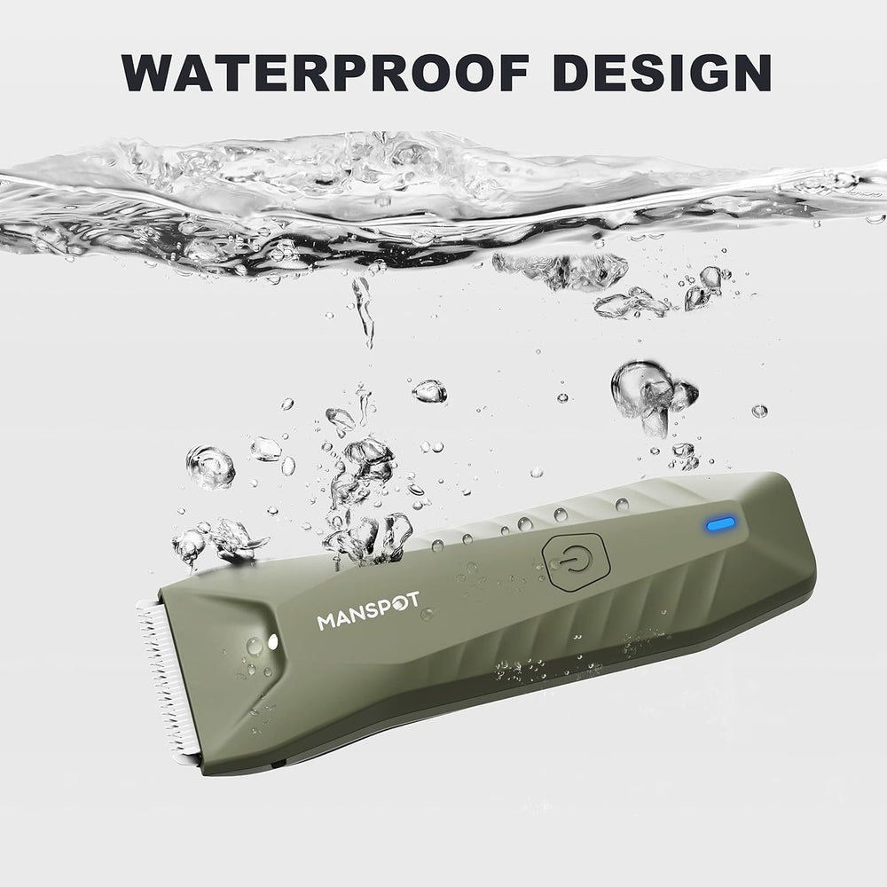 MANSPOT HC-W017 metallic green body trimmer waterproof design 