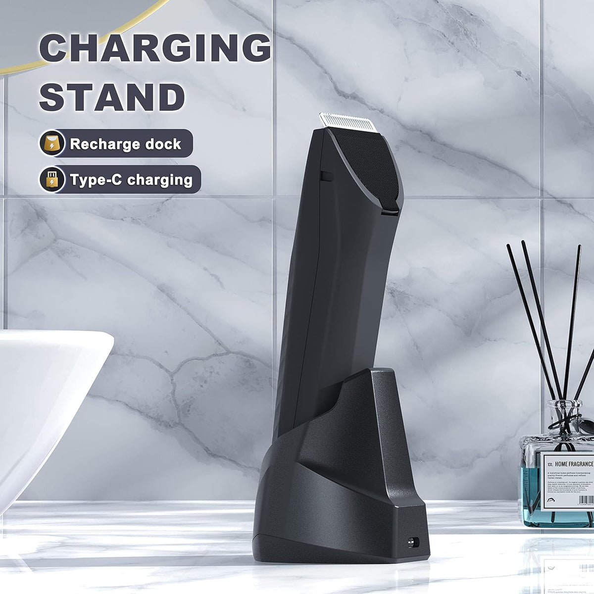 MANSPOT Body & Groin Trimmer with Charging Dock product feature [locale:en] 