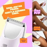 LADYSPOT SpinDuo dual motors and ceramic trimmer blade for longer or damp hair