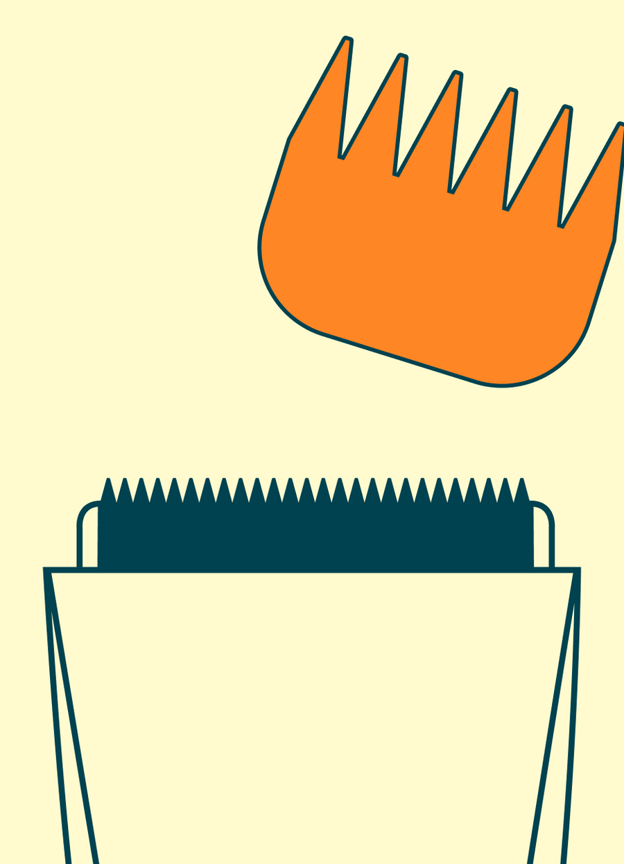 Attach your trimmer guard, then power on.