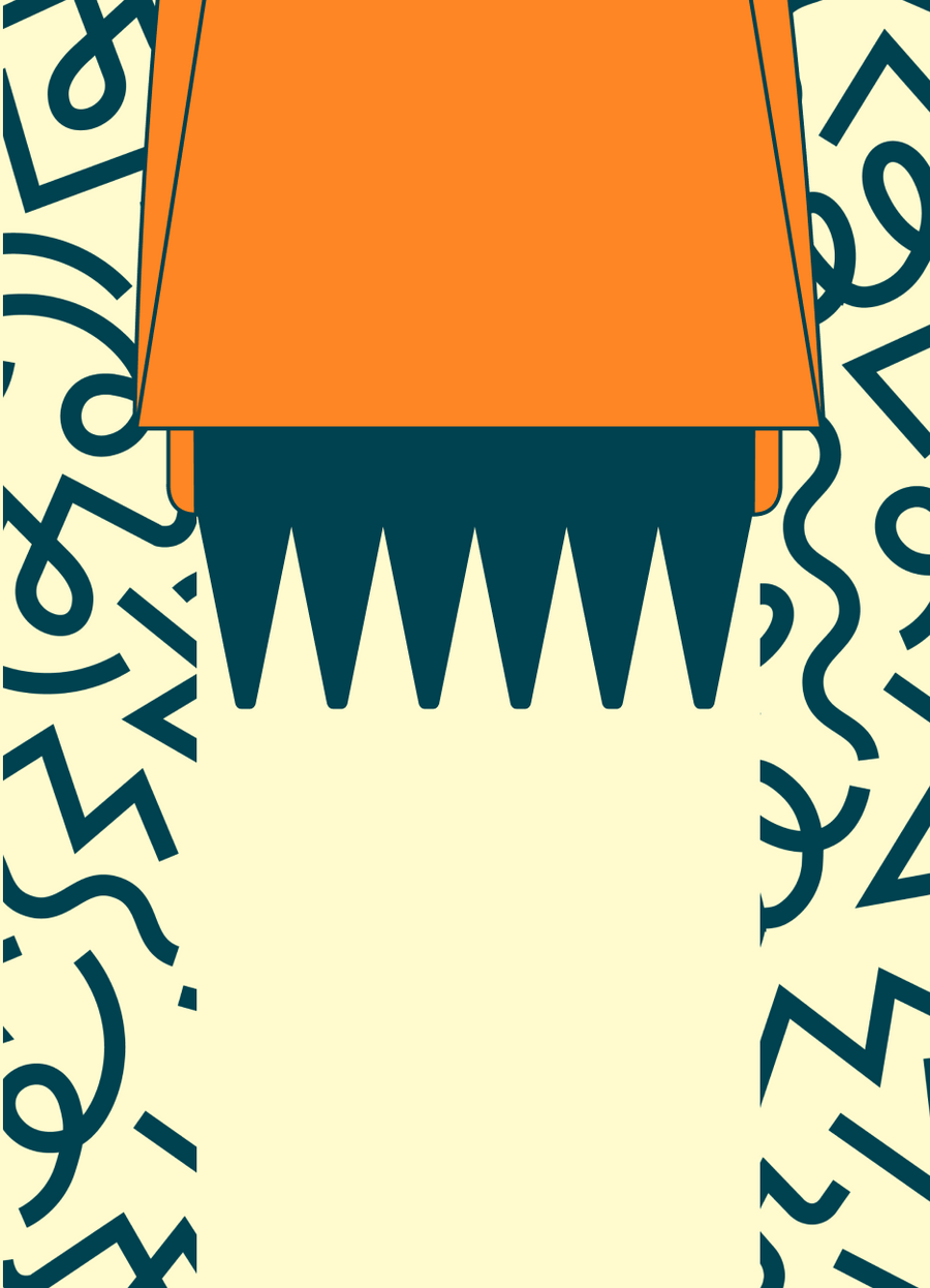 Trim slowly,  against the direction of hair growth.
