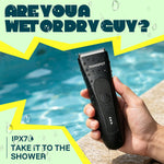 MANSPOT HC-W003A Black trimmer IPX7 wet and dry grooming 