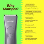MANSPOT HC-W003A metallic gray trimmer feature overview 
