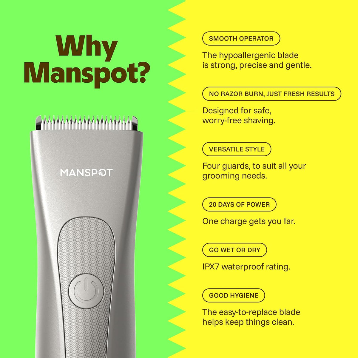 MANSPOT HC-W003A MetallicBrown trimmer feature overview [locale:en] 