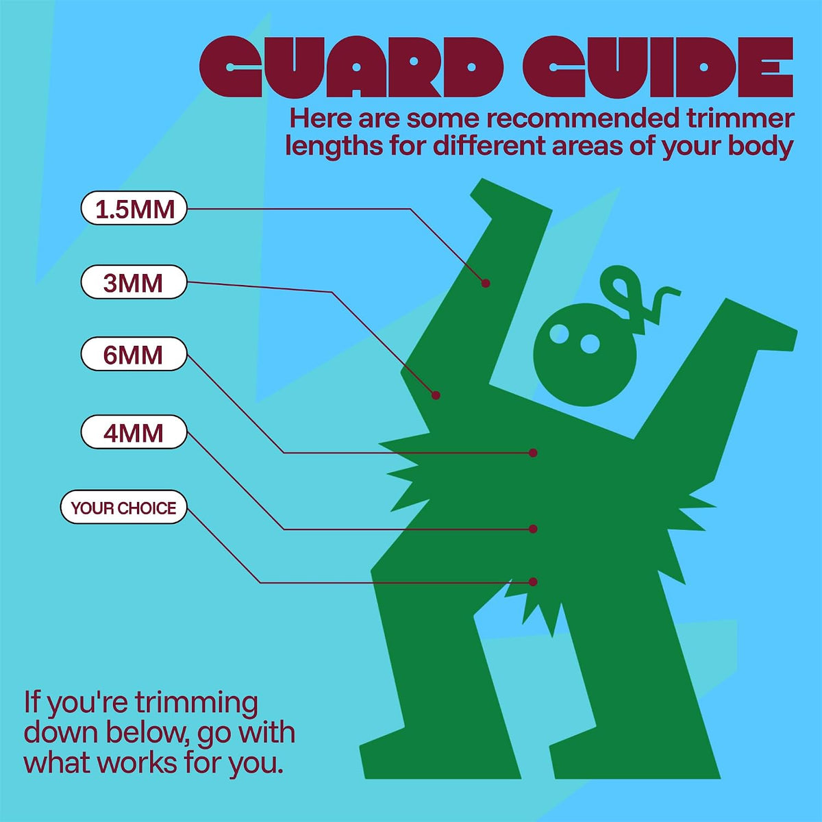 MANSPOT HC-W003A MetallicBrown trimmer body grooming guard guide [locale:en] 