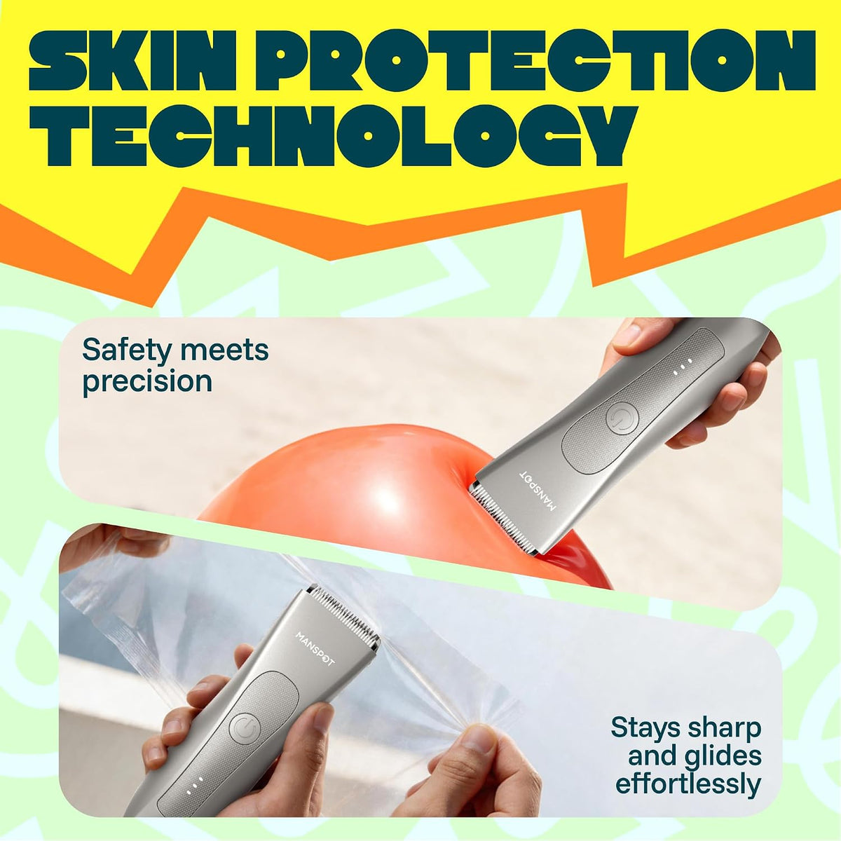 MANSPOT HC-W003A MetallicBrown trimmer blade and skin protection illustration [locale:en] 