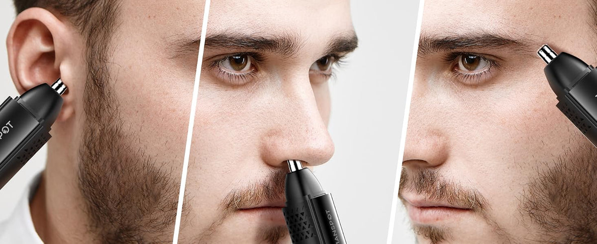 MANSPOT Vacuum Nose & Ear Hair Trimmer ear, nose and facial detail grooming - Amazon AU A+ 