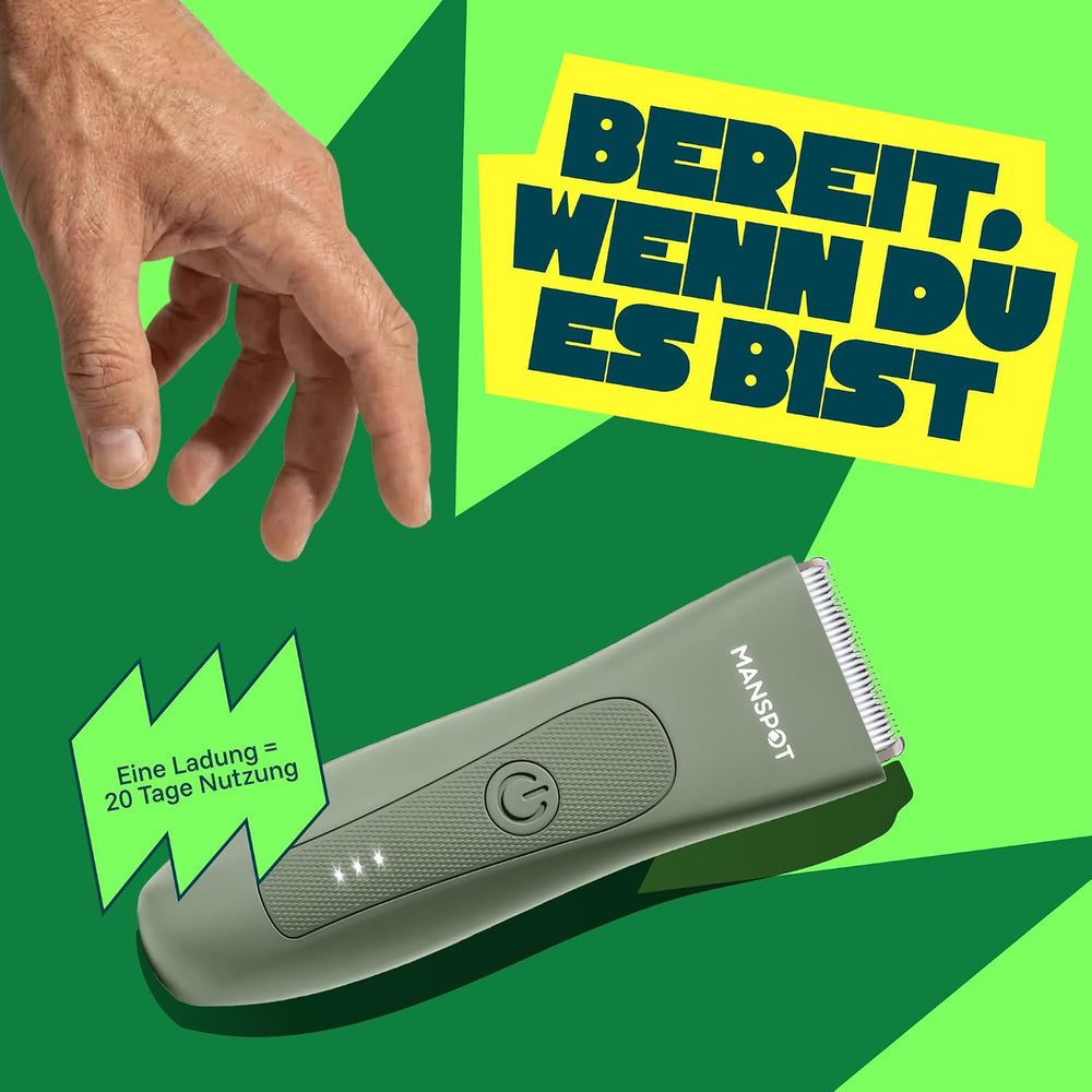 MANSPOT HC-W003A Green trimmer battery runtime graphic 