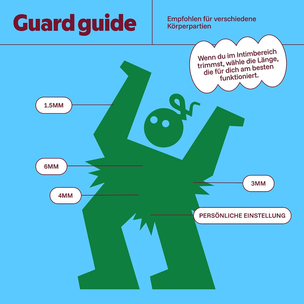 MANSPOT HC-W003A Green trimmer body grooming guard guide 