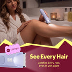 LADYSPOT Slim purple bikini trimmer LED light for leg grooming 