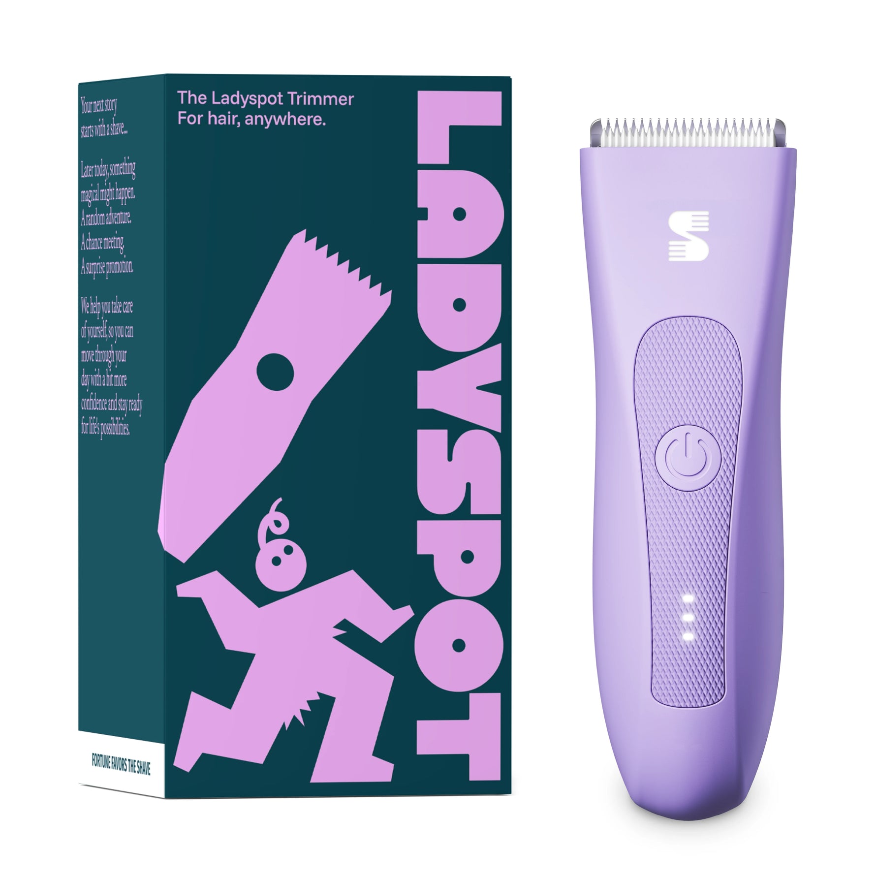 LADYSPOT Bikini Trimmer with retail box and guide combs