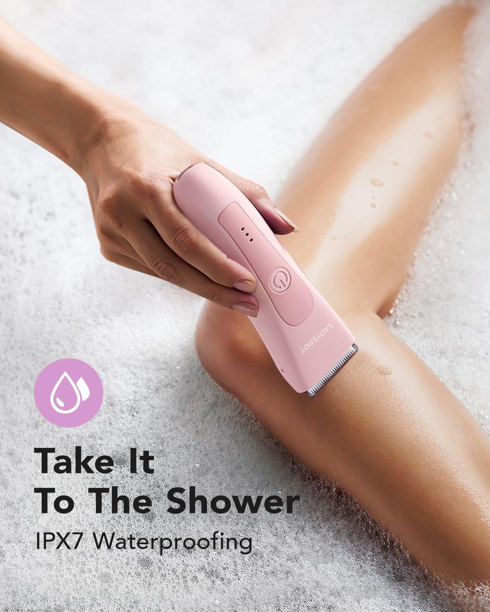 LADYSPOT HC-W003A pink bikini trimmer for shower use 