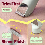 LADYSPOT green 4-in-1 bikini trimmer for women trim and shave routine 