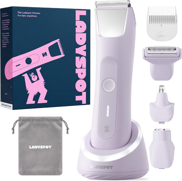 LADYSPOT purple 4-in-1 bikini trimmer for women front view