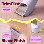 LADYSPOT purple 4-in-1 bikini trimmer for women trim and shave routine 