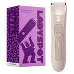 LADYSPOT Slim nude pink bikini trimmer and retail box, front view 