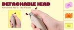 Hand pushing off the removable trimmer head for easy water cleaning 