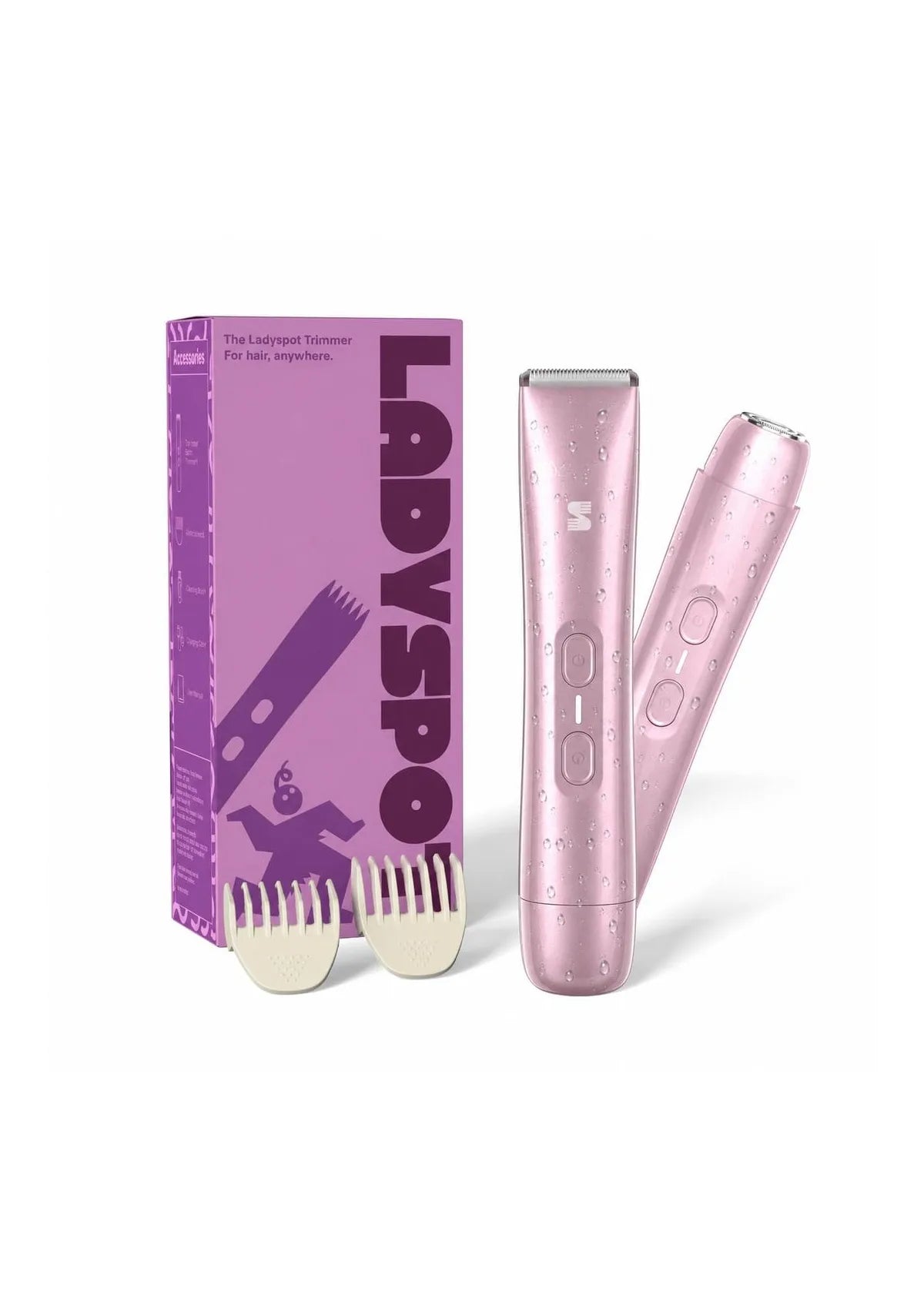 LADYSPOT SlimDuo trimmer, second head and two guide combs