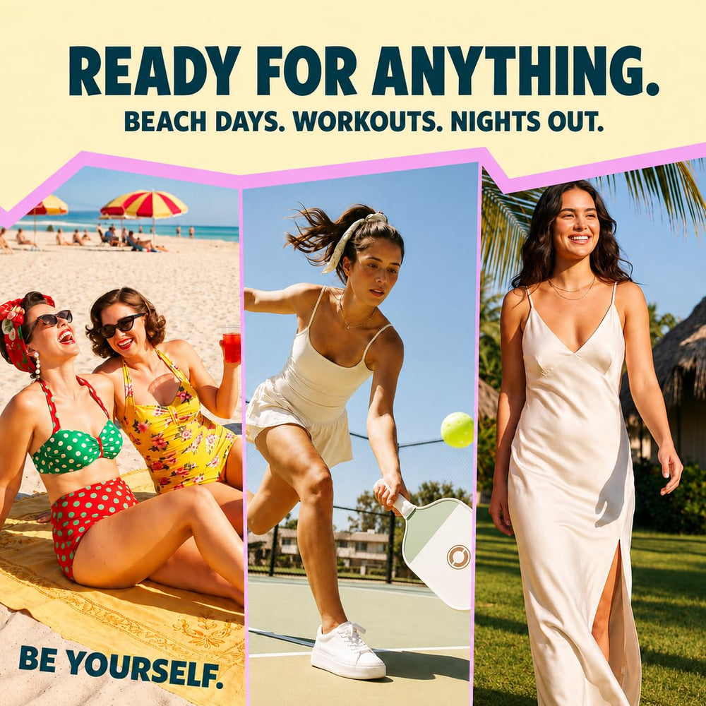 LADYSPOT bikini trimmer lifestyle graphic for beach workouts and nights out hover 
