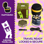 MANSPOT 7D head shaver dual protection travel lock and storage case