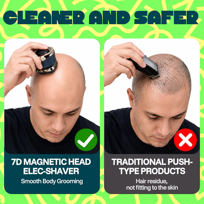 MANSPOT 7D head shaver magnetic head safety comparison