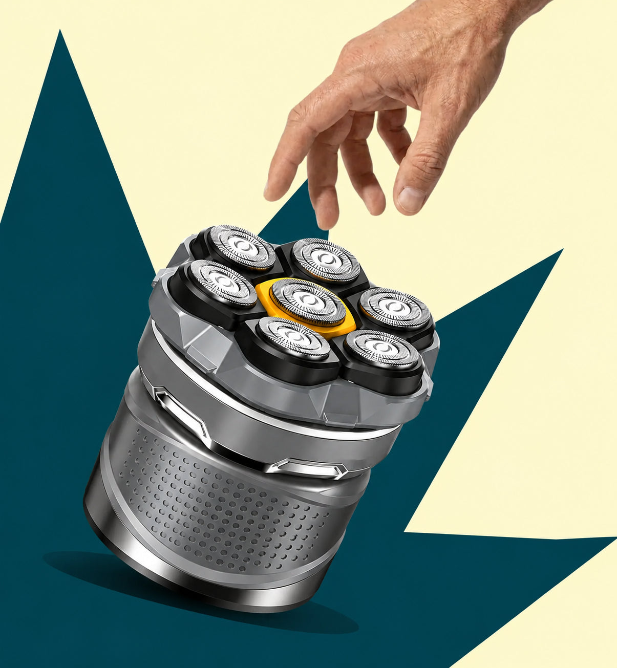MANSPOT 7D head shaver seven-head rotary electric shaver product display