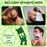 MANSPOT 7D head shaver wet and dry shower-ready shaving with foam