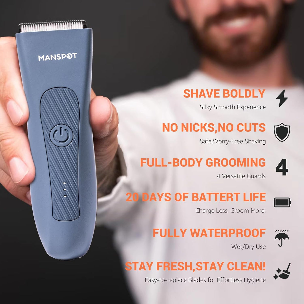MANSPOT W003A blue body trimmer feature overview [locale:en] 