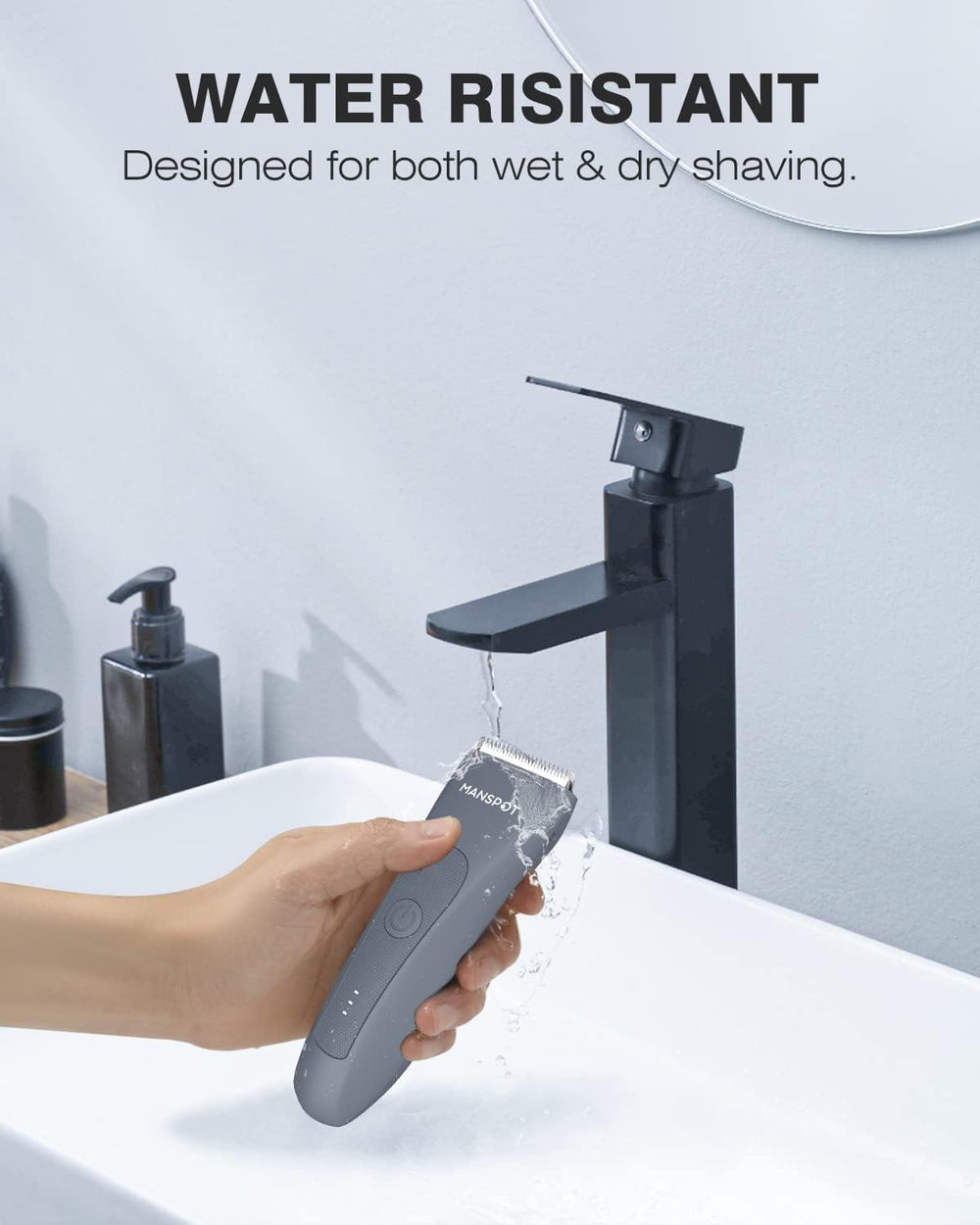 MANSPOT W003A blue body trimmer rinsing illustration [locale:en] 
