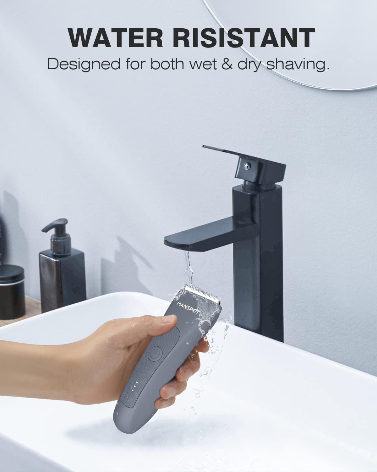 MANSPOT W003A blue body trimmer rinsing illustration [locale:en] 