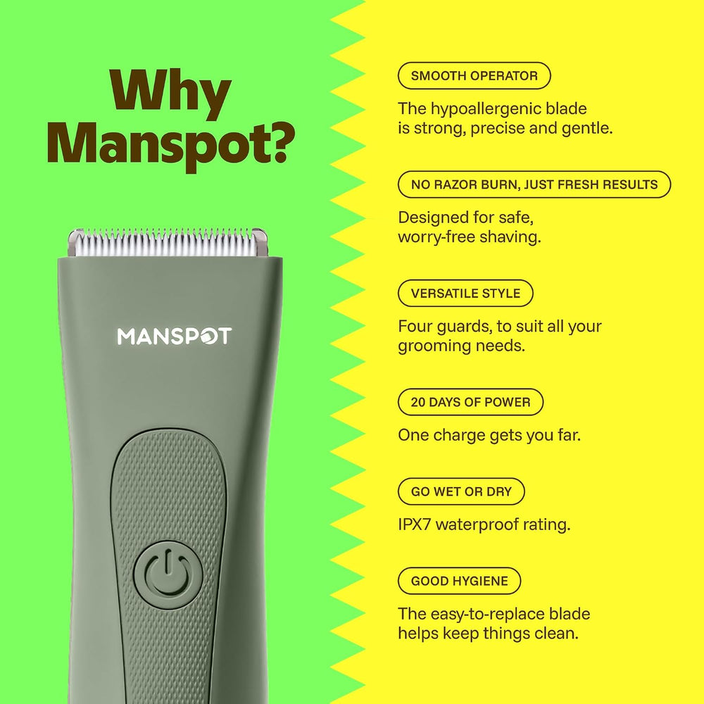 MANSPOT W003A green body trimmer feature overview [locale:en] 