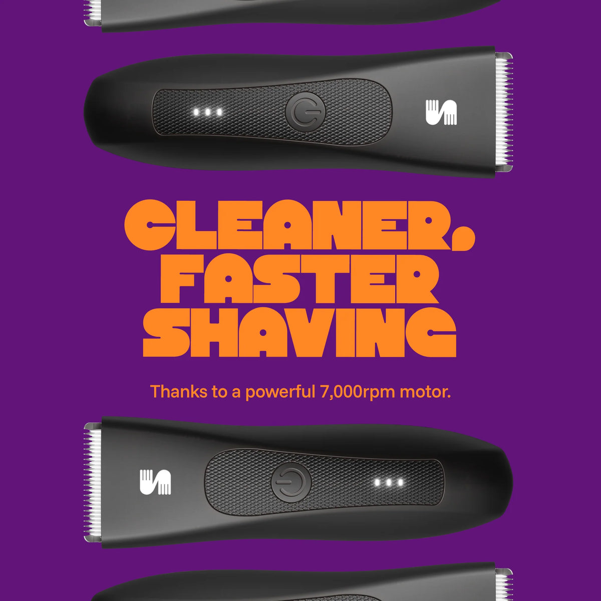 MANSPOT black body and groin trimmer cleaner faster shaving motion graphic [locale:en] 