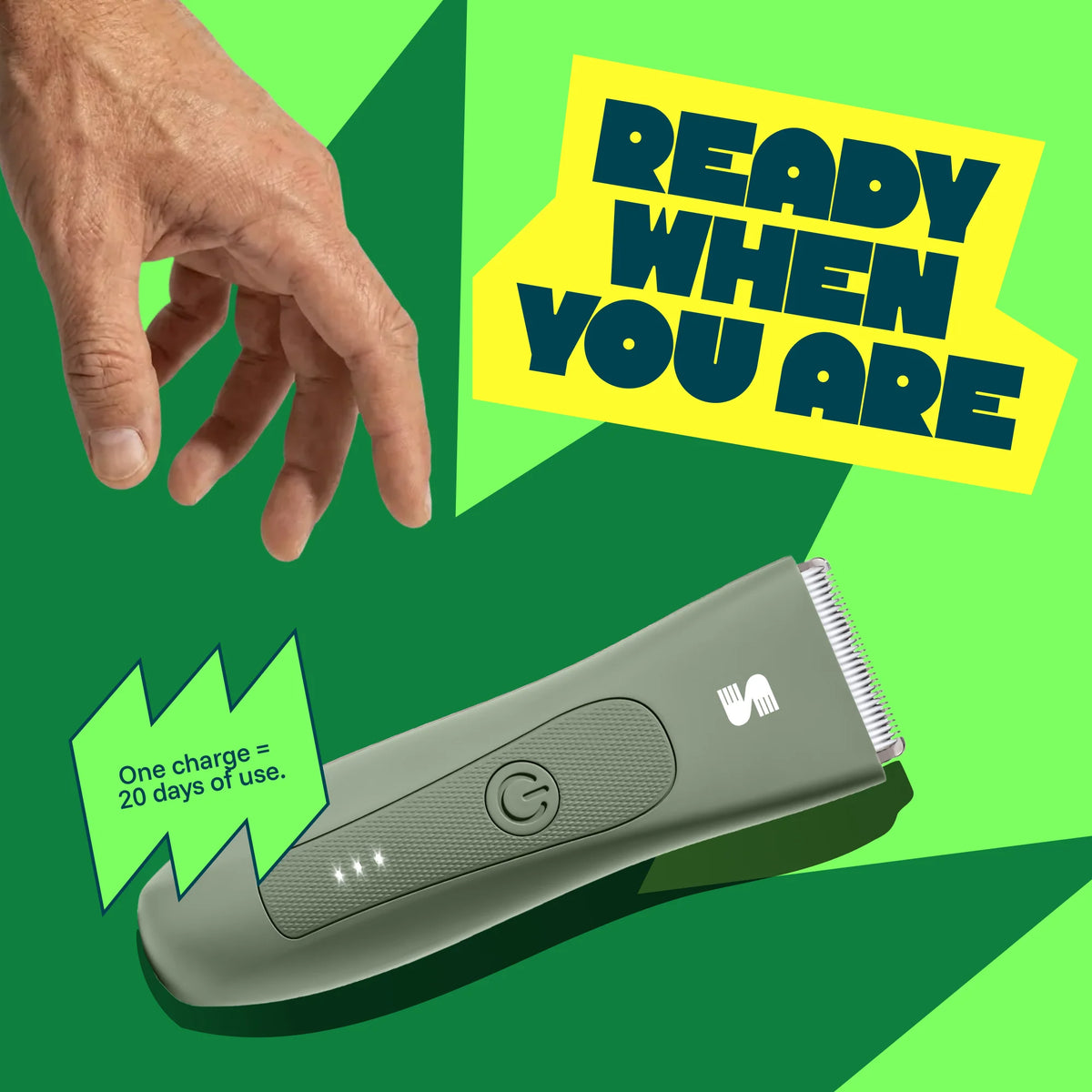 MANSPOT green cordless body and groin trimmer ready for grooming [locale:en] 