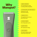 MANSPOT green body and groin trimmer benefits for sensitive grooming 