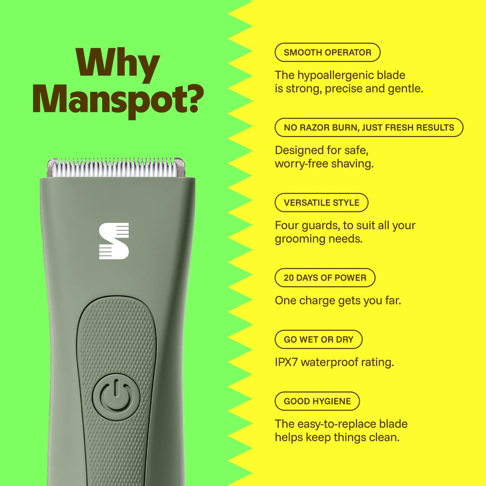 MANSPOT green body and groin trimmer benefits for sensitive grooming [locale:en] 