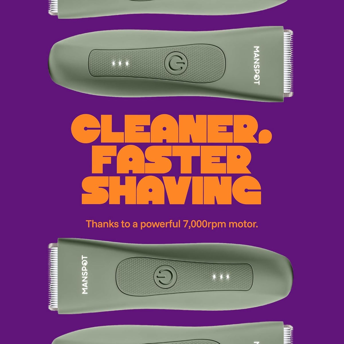 MANSPOT body and pubic hair trimmer for fewer nicks and irritation