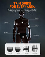 MANSPOT HC-W003A black trimmer guide comb lengths for body grooming 