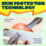 MANSPOT W003A Metallic Gray trimmer blade and skin-contact illustration 