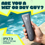 MANSPOT W003A Metallic Gray IPX7 wet and dry trimmer by a pool 