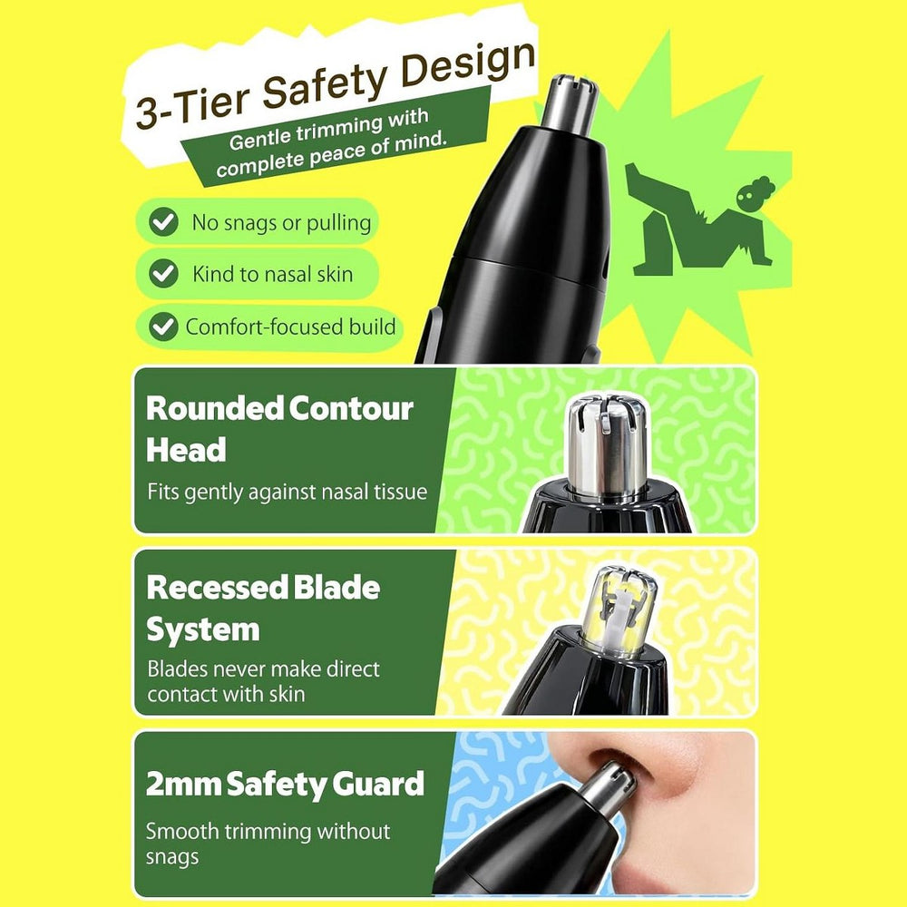 MANSPOT nose and ear hair trimmer rounded safety head with recessed blades [locale:en] 