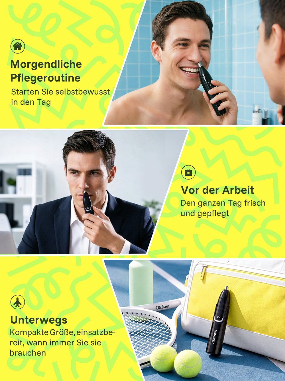 MANSPOT PNHT01 black nose trimmer grooming at home, before work and while travelling [locale:de] 