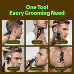 MANSPOT six-in-one men's grooming kit for hair, beard, nose, body, edging and foil shaving
