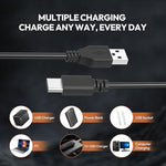 MANSPOT Type-C trimmer charger cable for wall adapter, power bank, car, and computer