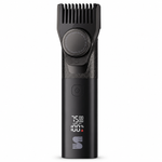 MS-2330 black beard trimmer with attached adjustable comb front view 