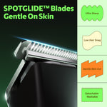 MS-2330 black beard trimmer blade close-up and detachable washable blade detail 